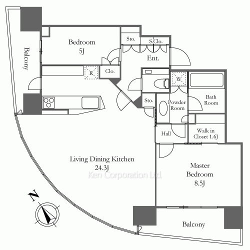 パークコート赤坂檜町ザタワーの写真 間取り
