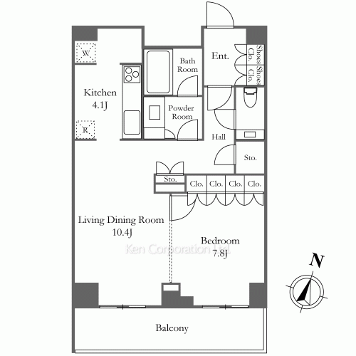 飯田橋ガーデンフラッツの写真 間取り