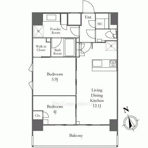 ザ・パークハビオ恵比寿プレイスの写真 間取り