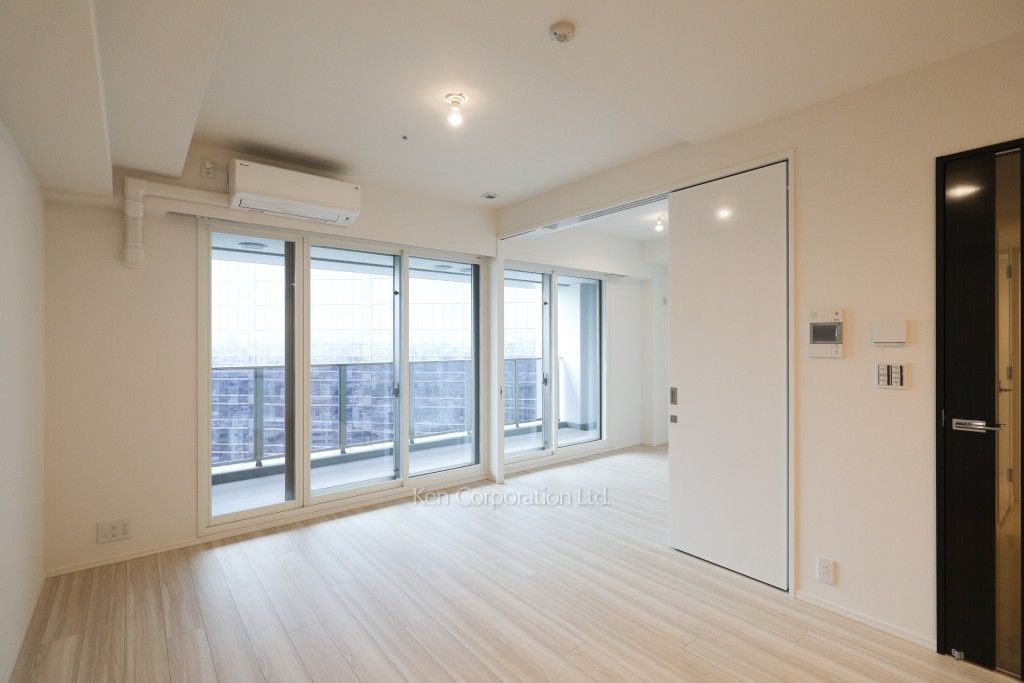 大崎ガーデンレジデンスの写真 居室（LDなど） ※19階の同じ間取タイプを撮影。仕様が異なることがあります。