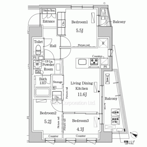 パークアクシス日本橋浜町レジデンスの写真 間取り
