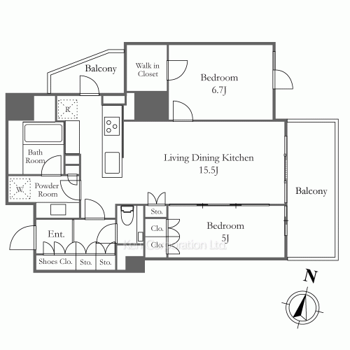 プライムガーデン西麻布の写真 間取り