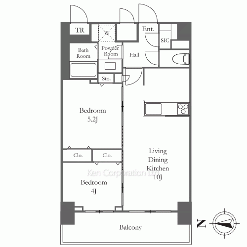 クロスレジデンス飯田橋の写真 間取り