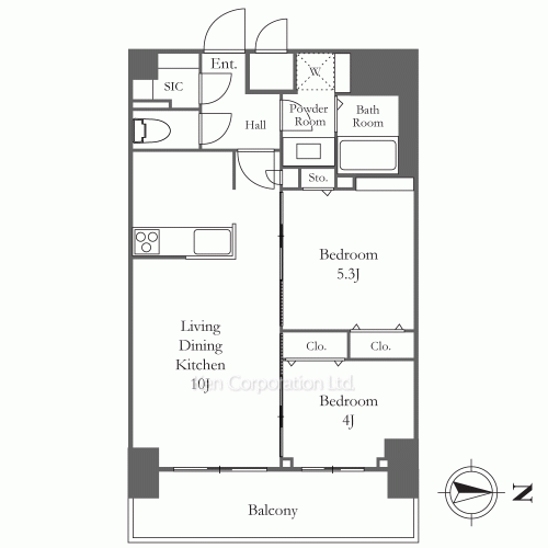 クロスレジデンス飯田橋の写真 間取り