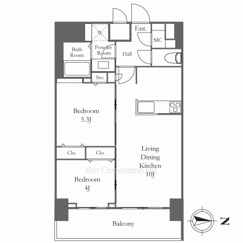 クロスレジデンス飯田橋の写真 間取り