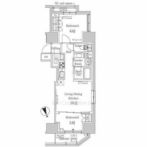 パークアクシス虎ノ門の写真 間取り