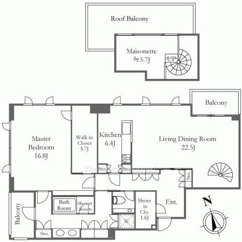 THE CONOE 西麻布の写真 間取り