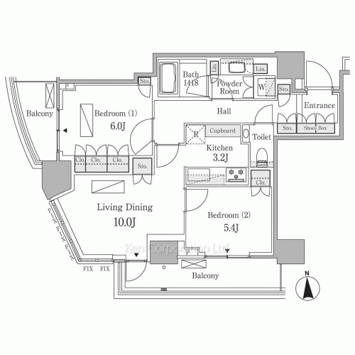 パークコート乃木坂ザ・タワーの写真 間取り