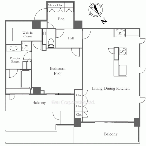 パークアクシスプレミア表参道の写真 間取り