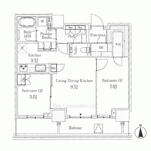パークコート乃木坂ザ・タワーの写真 間取り