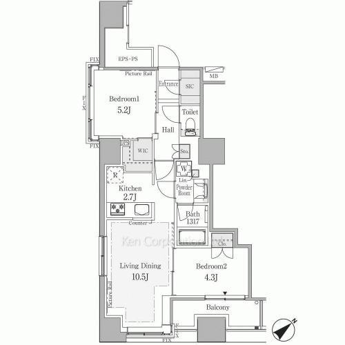ルビア赤坂の写真 間取り