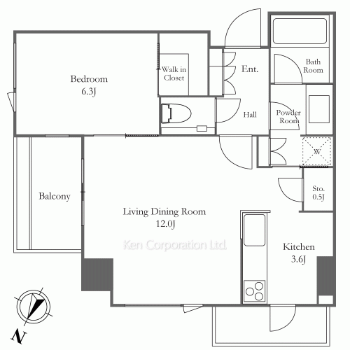 プラウド虎ノ門の写真 間取り
