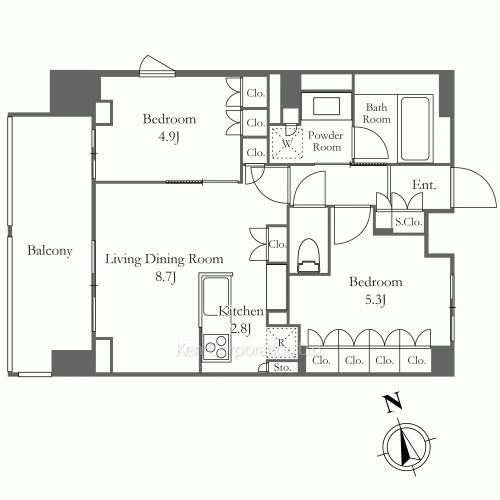 LIBRGRANT西新宿の写真 間取り
