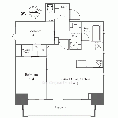 カーサスプレンディッド麻布十番の写真 間取り