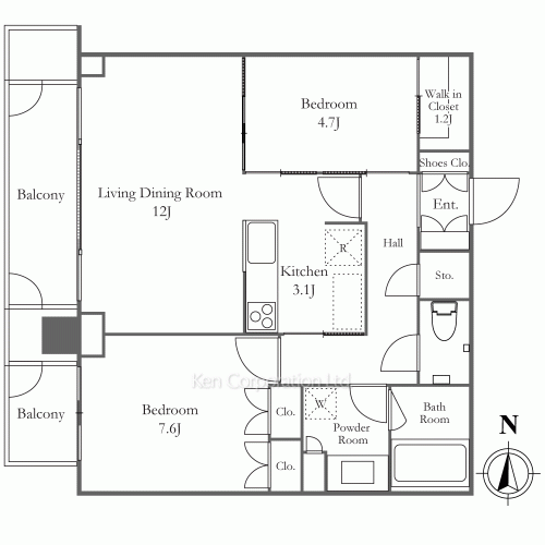 ウィズ原宿レジデンスの写真 間取り