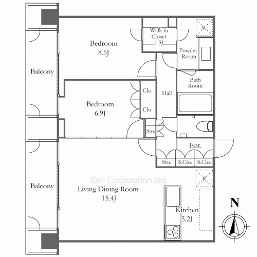 ウィズ原宿レジデンスの写真 間取り