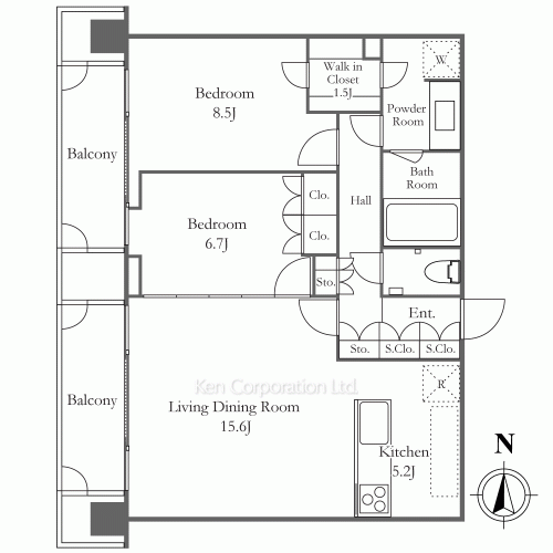 ウィズ原宿レジデンスの写真 間取り