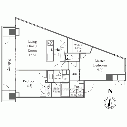 ウィズ原宿レジデンスの写真 間取り