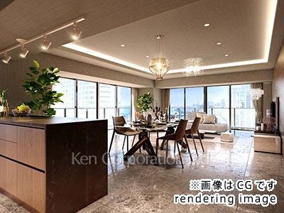 東京ポートシティ竹芝 レジデンスタワーの写真 居室（LDなど）　※画像はCGです