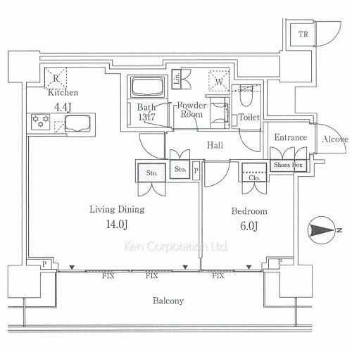 THE COURT 神宮外苑の写真 間取り