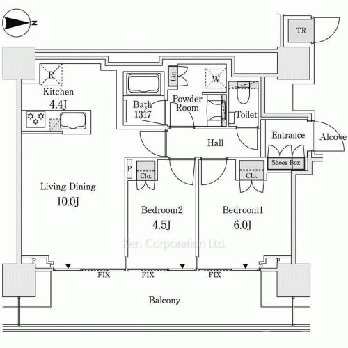 THE COURT 神宮外苑の写真 間取り