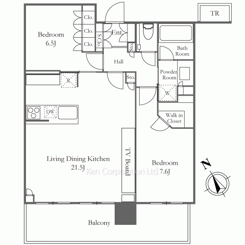 ワテラスタワーレジデンスの写真 間取り