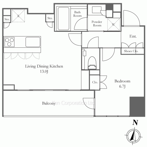 宮益坂ビルディング The SHIBUYA Residenceの写真 間取り
