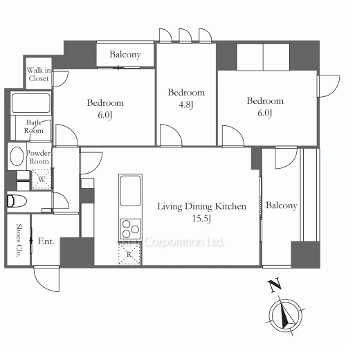 KDXレジデンス八丁堀の写真 間取り