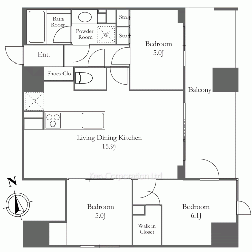 KDXレジデンス八丁堀の写真 間取り