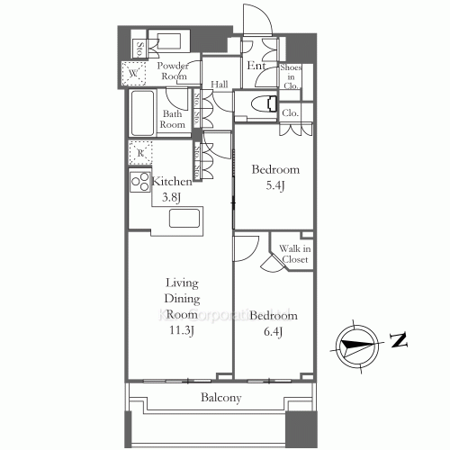 富久クロスコンフォートタワーの写真 間取り