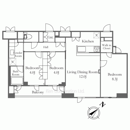 正金アパートメント入船の写真 間取り