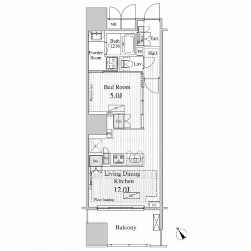 ウェンブリー表参道の写真 間取り