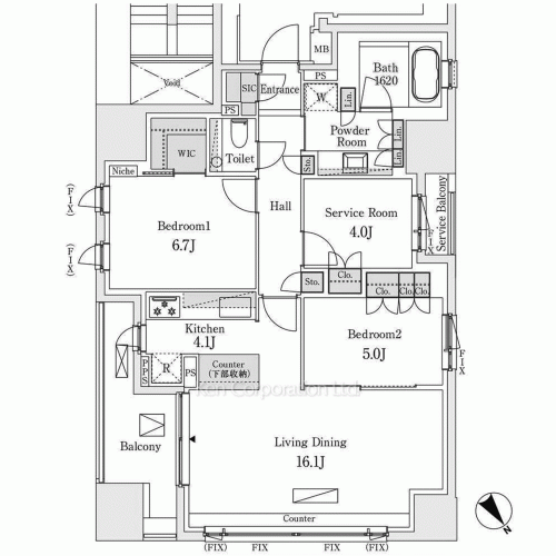 グランスイート千代田麹町の写真 間取り