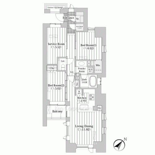 ザ・グランクラッセ日本橋イーストの写真 間取り