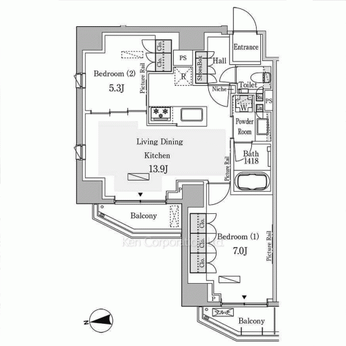 パークアクシス三番町の写真 間取り