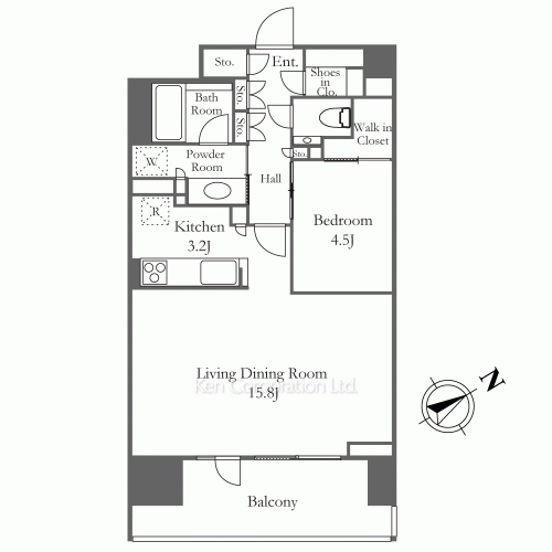 ザ・パークハウス愛宕虎ノ門の写真 間取り