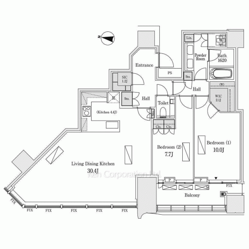 パークコート渋谷ザタワーの写真 間取り