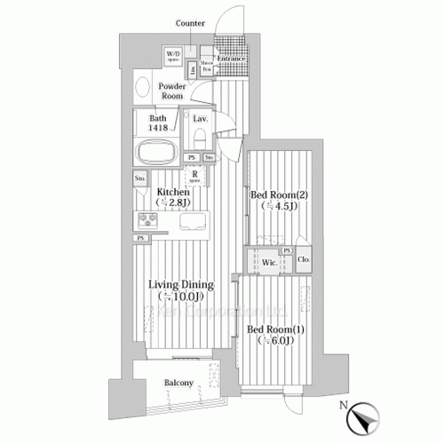 ザ・グランクラッセ日本橋イーストの写真 間取り