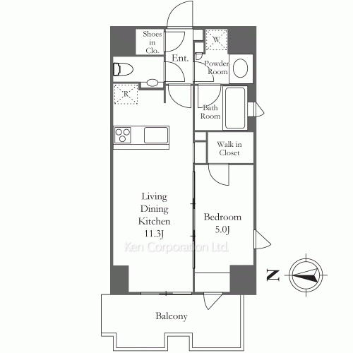 リバーレ麻布十番の写真 間取り