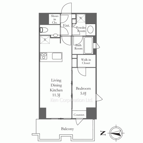 リバーレ麻布十番の写真 間取り