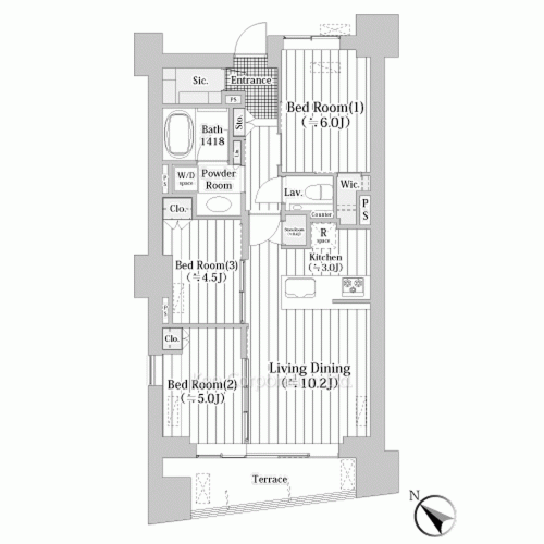 ザ・グランクラッセ日本橋イーストの写真 間取り