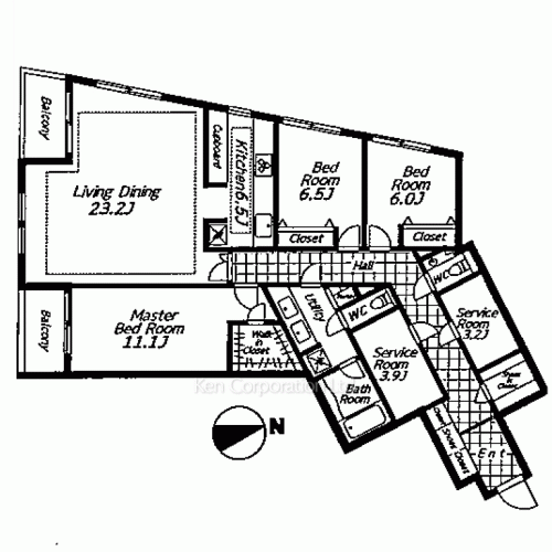 Beverly Homes 広尾の写真 間取り