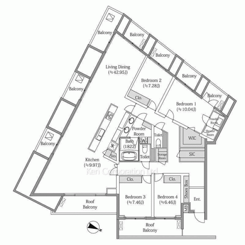 Beverly Homes 広尾の写真 間取り