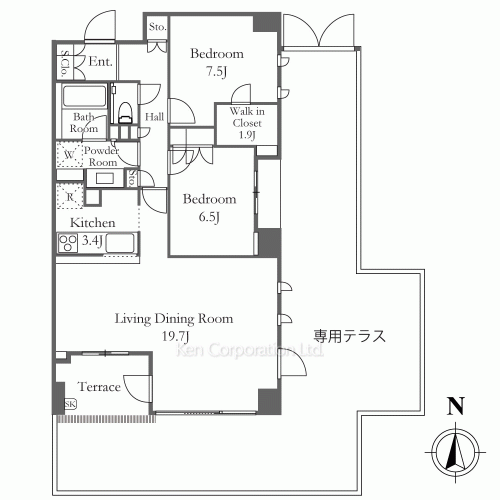 ザ・パークハウス市谷加賀町レジデンスの写真 間取り