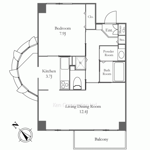 河田町ガーデン 3号棟の写真