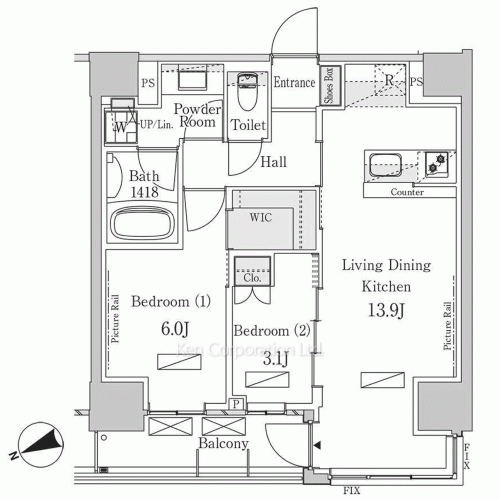 パークアクシス芝浦キャナルの写真 間取り