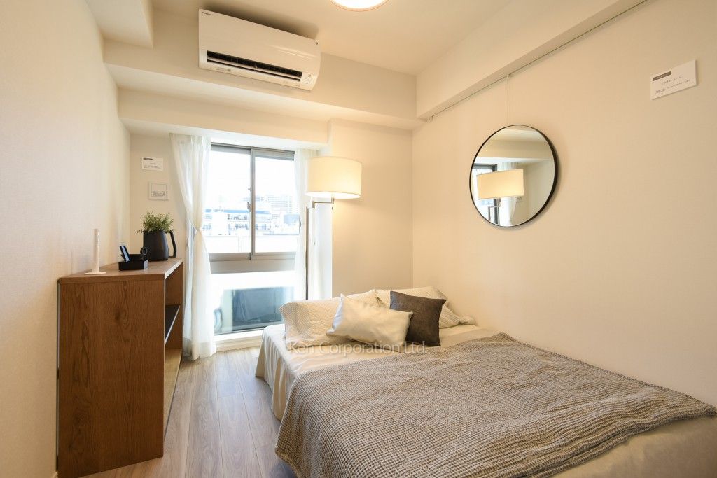 パークアクシス芝浦キャナルの写真 ベッドルーム　※MODEL ROOM ※8階の同じ間取タイプを撮影。仕様が異なることがあります。