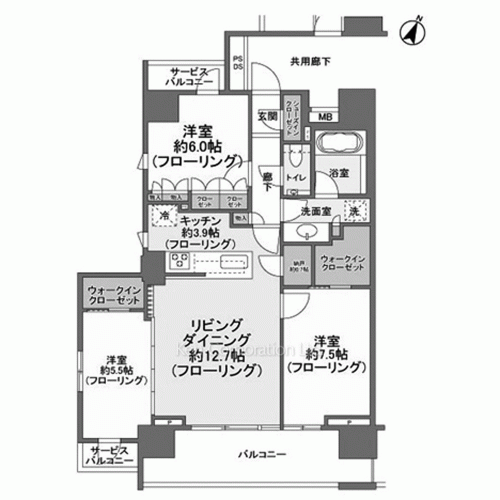 クレヴィア新宿若松町の写真 間取り