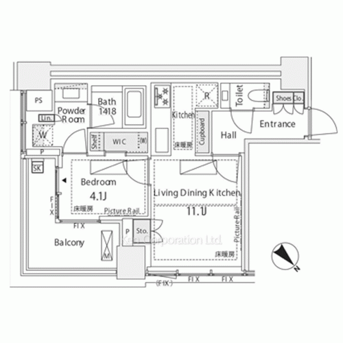 パークコート虎ノ門の写真 間取り