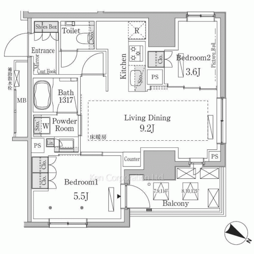 ラテスト白金台の写真 間取り